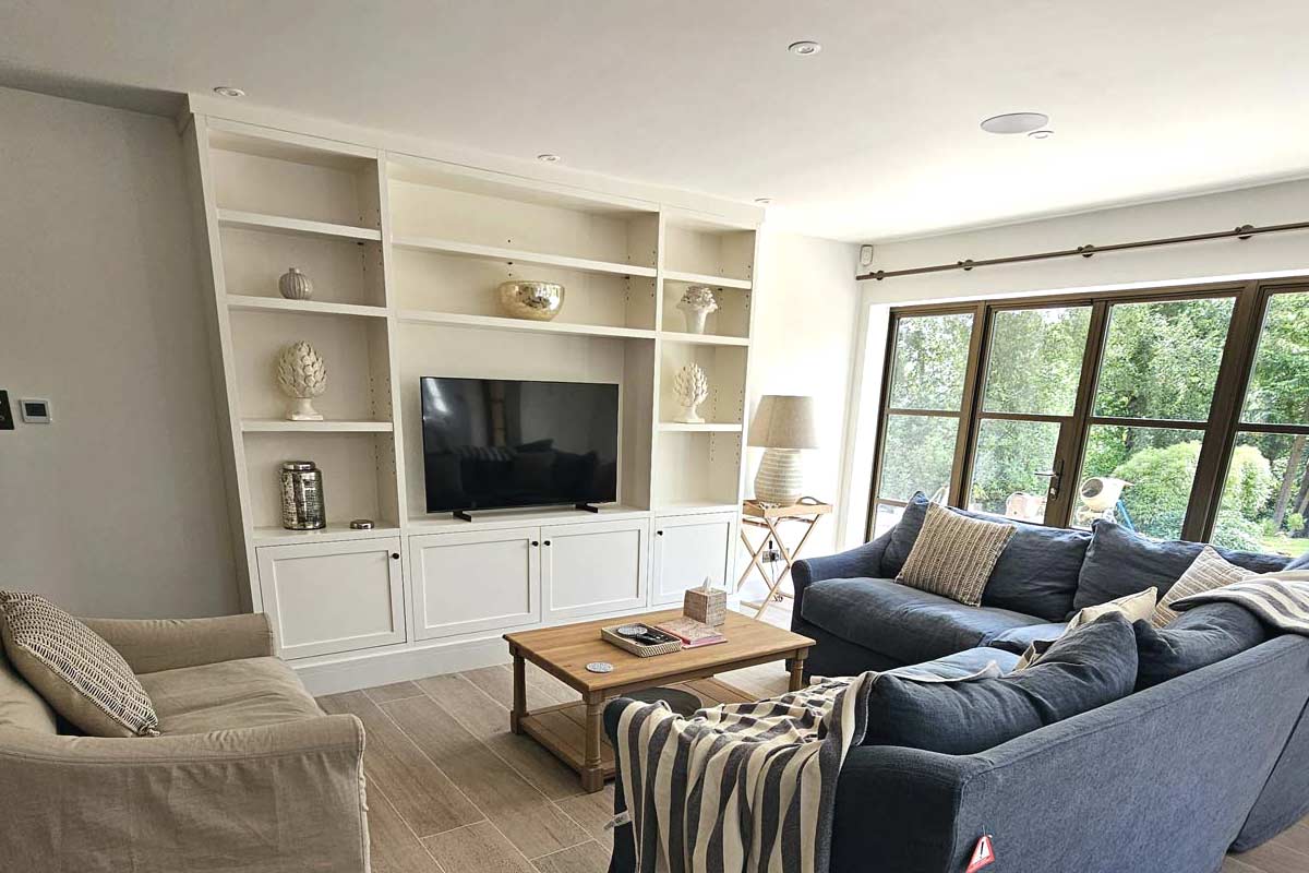 Bespoke living room carpentry East Sussex